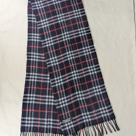 Authentic Burberry's of London Scarf Blue Unisex 100% Cashmere – Used – Winter - Picture 2 of 7